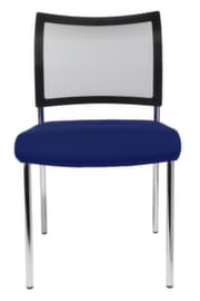 Topstar Siège visiteur Visit 10 avec dossier maille, assise tissu (100 % polypropylène), bleu foncé