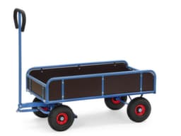 fetra Chariot à timon, force 400 kg, plateau longueur x largeur 945 x 545 mm