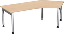 Gera Bureau d'angle Pro avec piètement 4 pieds