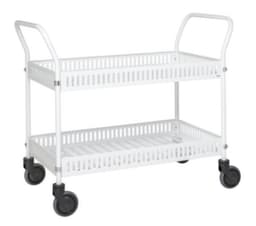 Kongamek Chariot à plateaux avec rebords 935x535 mm, force 250 kg, 2 plateaux