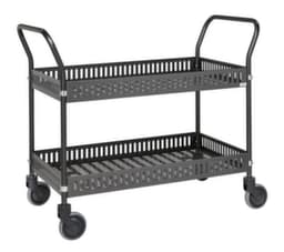 Kongamek Chariot à plateaux avec rebords 935x535 mm, force 250 kg, 2 plateaux