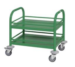Kongamek Mini-chariot pour l'alimentaire, force 80 kg, 2 plateaux