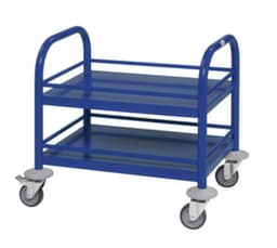 Kongamek Mini-chariot pour l'alimentaire, force 80 kg, 2 plateaux