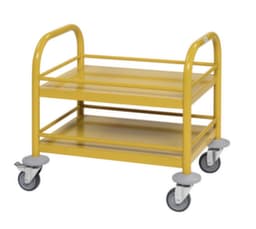 Kongamek Mini-chariot pour l'alimentaire, force 80 kg, 2 plateaux