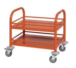 Kongamek Mini-chariot pour l'alimentaire, force 80 kg, 2 plateaux