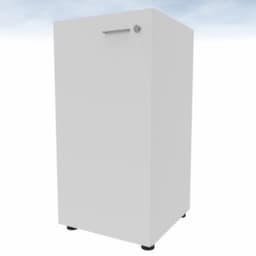 Quadrifoglio Armoire à portes battantes T45 avec porte battante, 2 hauteurs des classeurs, blanc/blanc