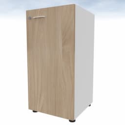 Quadrifoglio Armoire à portes battantes T45 avec porte battante, 2 hauteurs des classeurs, blanc/orme