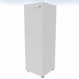 Quadrifoglio Armoire à portes battantes T45 avec porte battante, 3 hauteurs des classeurs, blanc/blanc