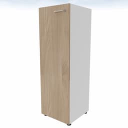 Quadrifoglio Armoire à portes battantes T45 avec porte battante, 3 hauteurs des classeurs, blanc/orme
