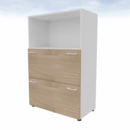 Quadrifoglio Armoire pour dossiers suspendus T45, 2 extensions, blanc/orme