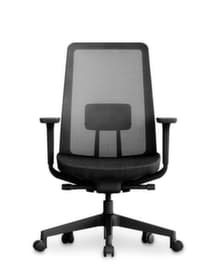 UDOBÄR Siège de bureau pivotant K10 avec mécanisme synchrone, dossier maille avec support, noir