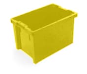 Bac gerbable emboîtable, jaune, capacité 65 l