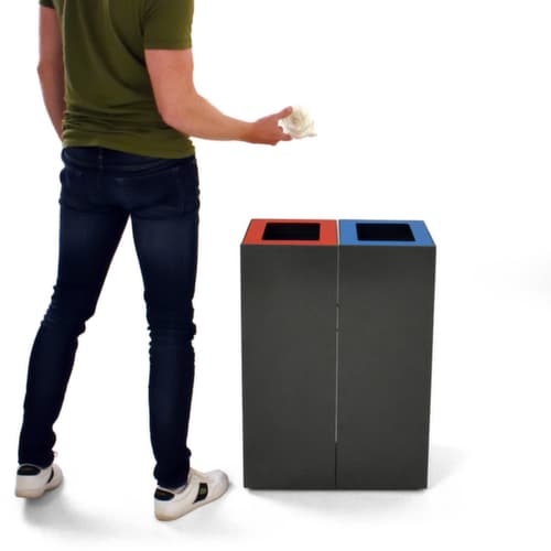 Collecteur de recyclage, 60 l, gris foncé