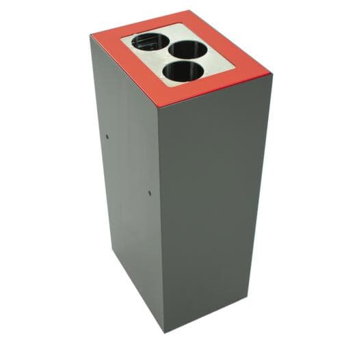 Collecteur de recyclage, 60 l, gris foncé
